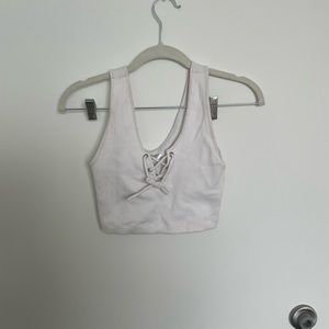 white crop top